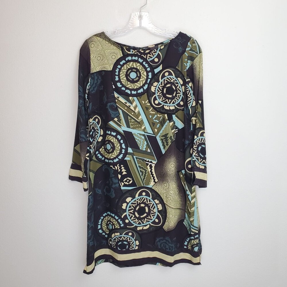 Citron Collection silk 3/4 length sleeve dress